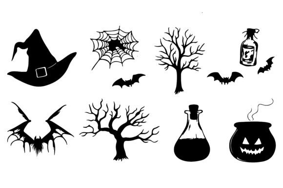 Download Spooky Silhouette Vector Element Set - Premium Bundle